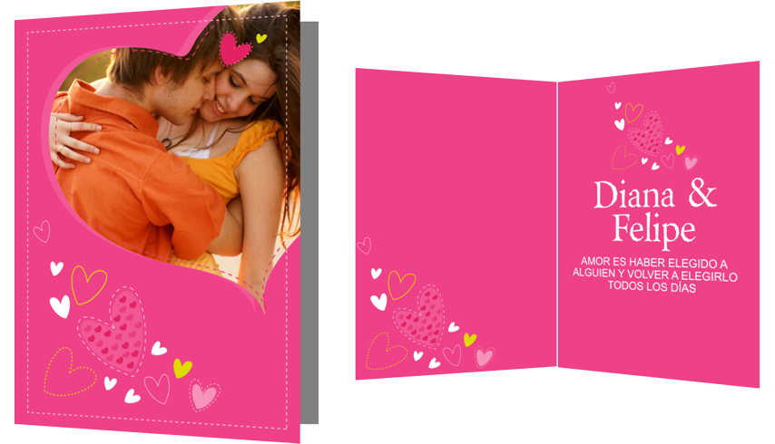 tarjeta de enamorados