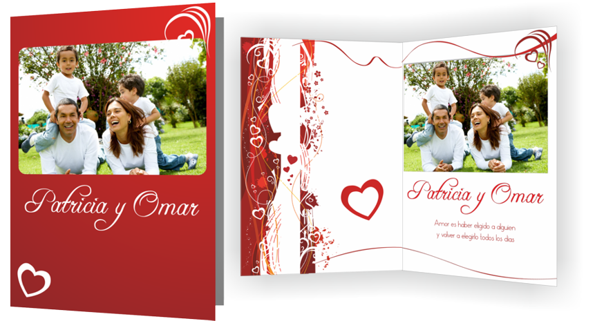 tarjeta de enamorados