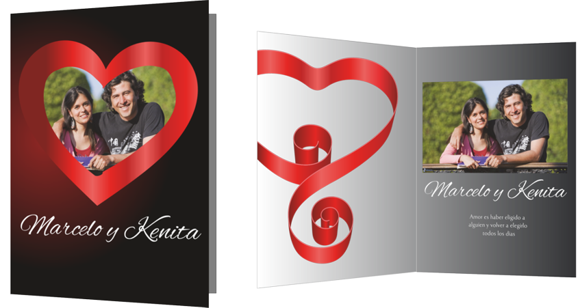 tarjeta de enamorados